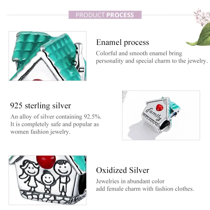 (zdjęcie do) Charms Typu Pandora Przytulny domek - SCC1518 - Wyświetl 8