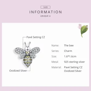 Charms Typu Pandora pszczoła - SCC1194