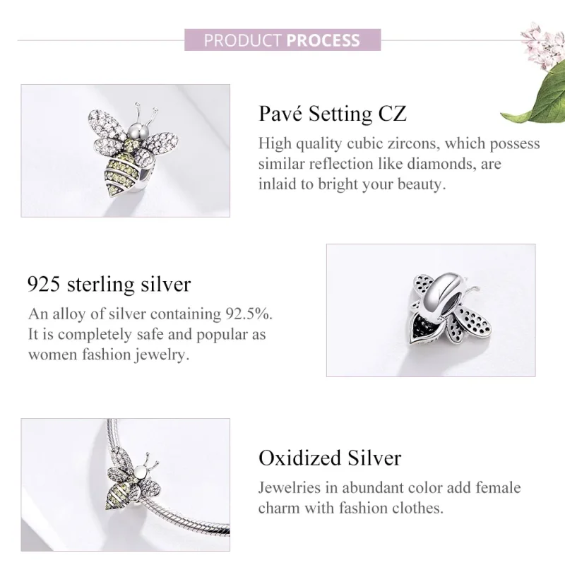 (zdjęcie do) Charms Typu Pandora pszczoła - SCC1194 - Wyświetl 4