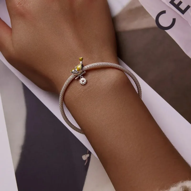 (zdjęcie do) Charms Typu Pandora Ptaki i kwiaty - początek wiosny - SCC2191 - Wyświetl 5