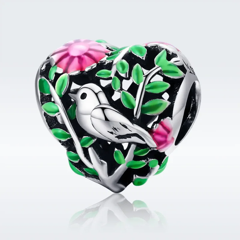 (zdjęcie do) Charms Typu Pandora Ptaki w lesie - SCC647 - Wyświetl 2
