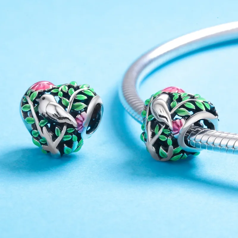 (zdjęcie do) Charms Typu Pandora Ptaki w lesie - SCC647 - Wyświetl 5