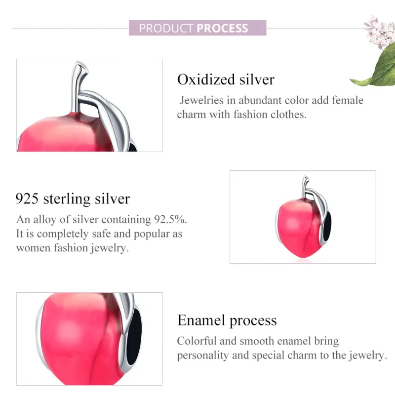 (zdjęcie do) Charms Typu Pandora Pyszne brzoskwinie - SCC1834 - Wyświetl 8