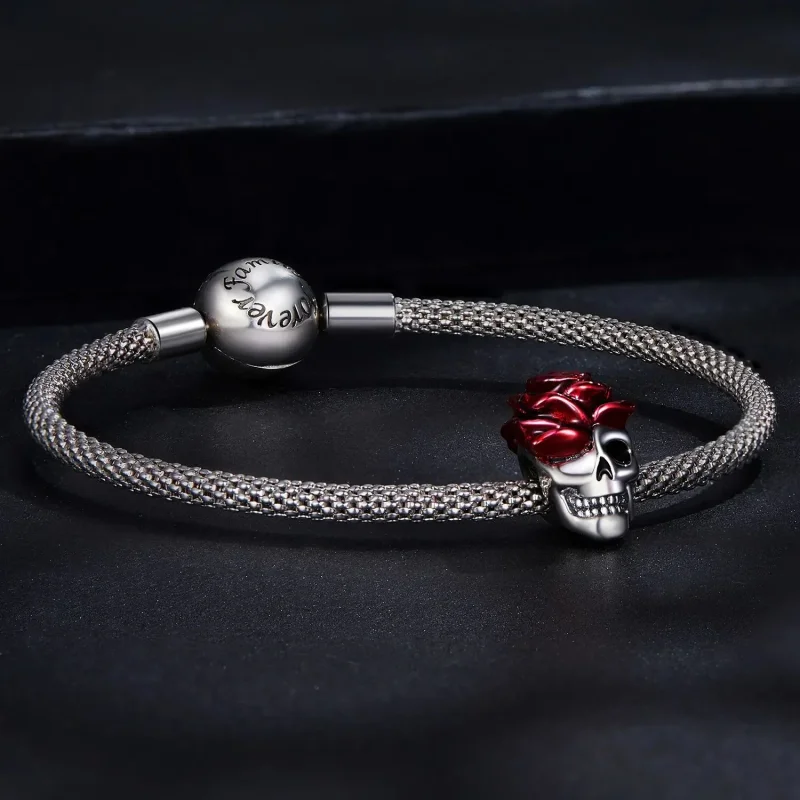 (zdjęcie do) Charms Typu Pandora Różana czaszka - SCC2403 - Wyświetl 5