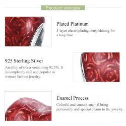 Charms Typu Pandora Różane serce - SCC1064