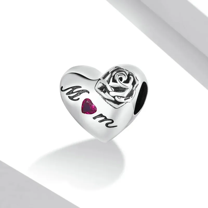 (zdjęcie do) Charms Typu Pandora różane serce - SCC2072 - Wyświetl 2