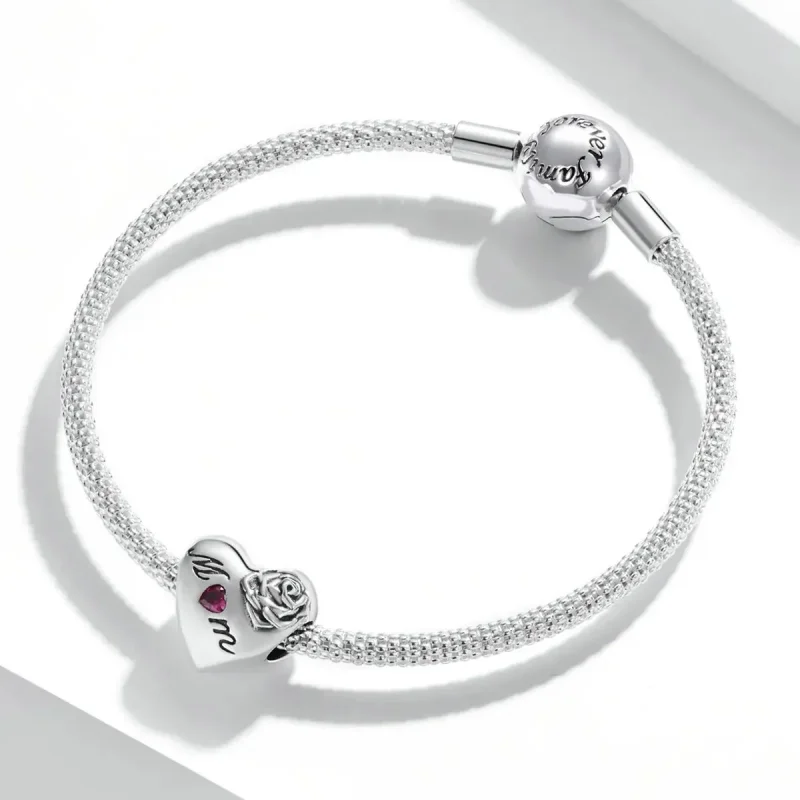 (zdjęcie do) Charms Typu Pandora różane serce - SCC2072 - Wyświetl 3