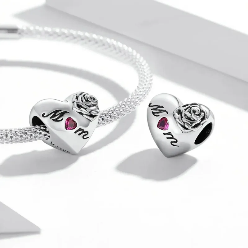 (zdjęcie do) Charms Typu Pandora różane serce - SCC2072 - Wyświetl 4
