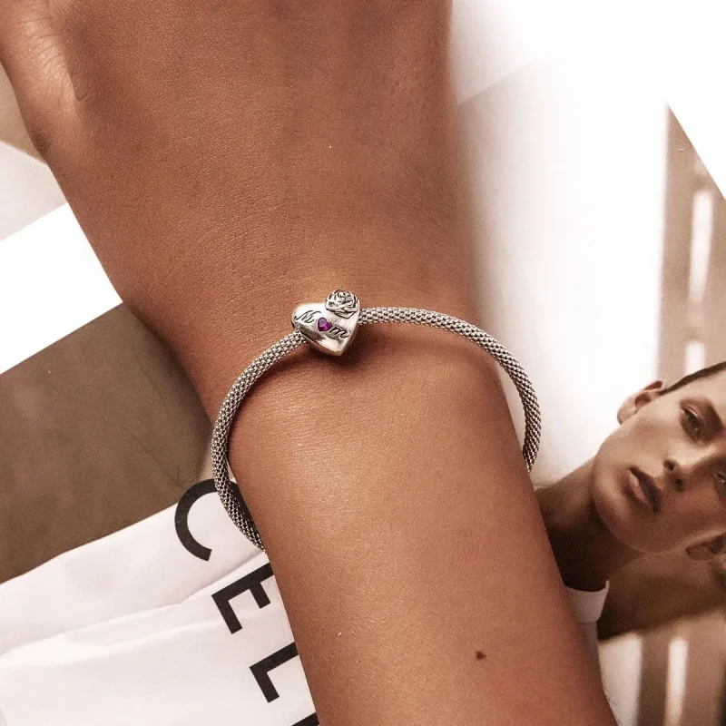 (zdjęcie do) Charms Typu Pandora różane serce - SCC2072 - Wyświetl 5