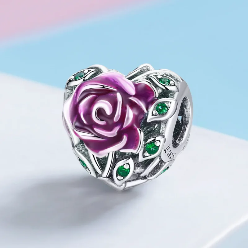 (zdjęcie do) Charms Typu Pandora Różane serce - SCC927 - Wyświetl 2