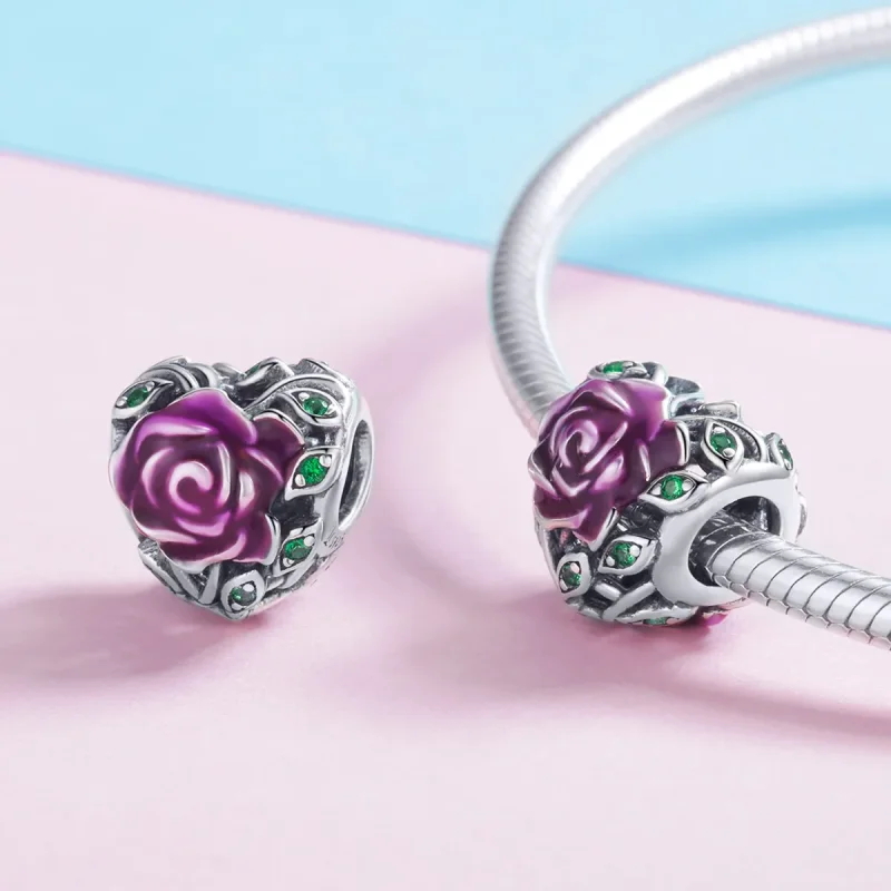 (zdjęcie do) Charms Typu Pandora Różane serce - SCC927 - Wyświetl 4