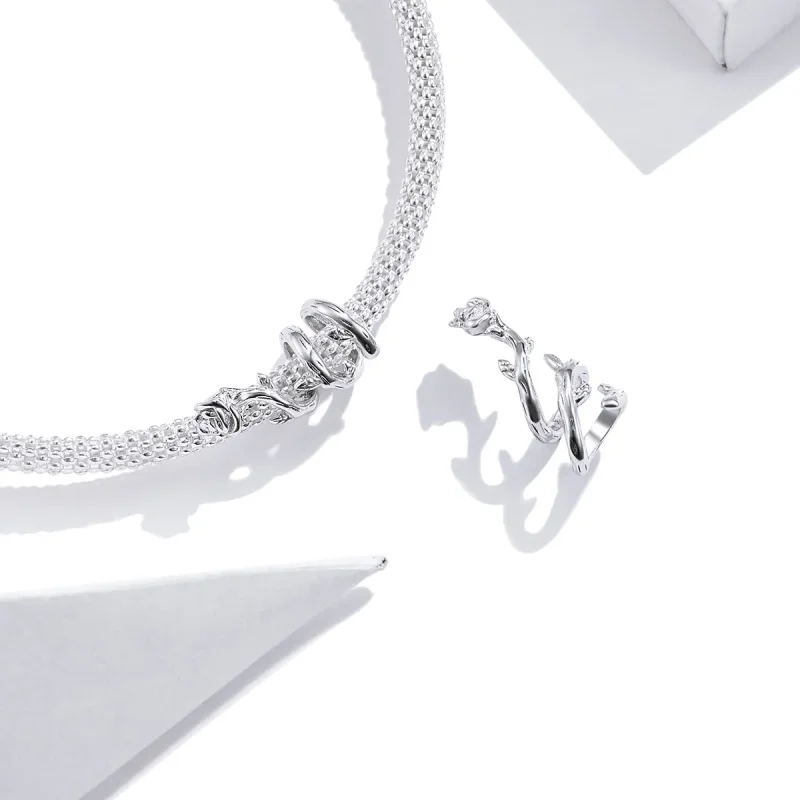 (zdjęcie do) Charms Typu Pandora Różane Winorośl - BSC310 - Wyświetl 4