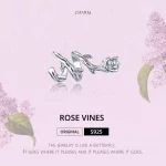 Charms Typu Pandora Różane Winorośl - BSC310