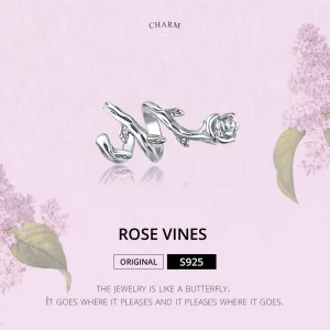 Charms Typu Pandora Różane Winorośl - BSC310