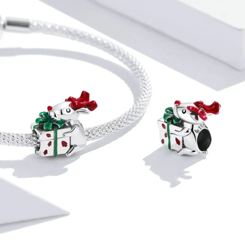 (zdjęcie do) Charms Typu Pandora Renifery Daje Prezenty - BSC540 - Wyświetl 4