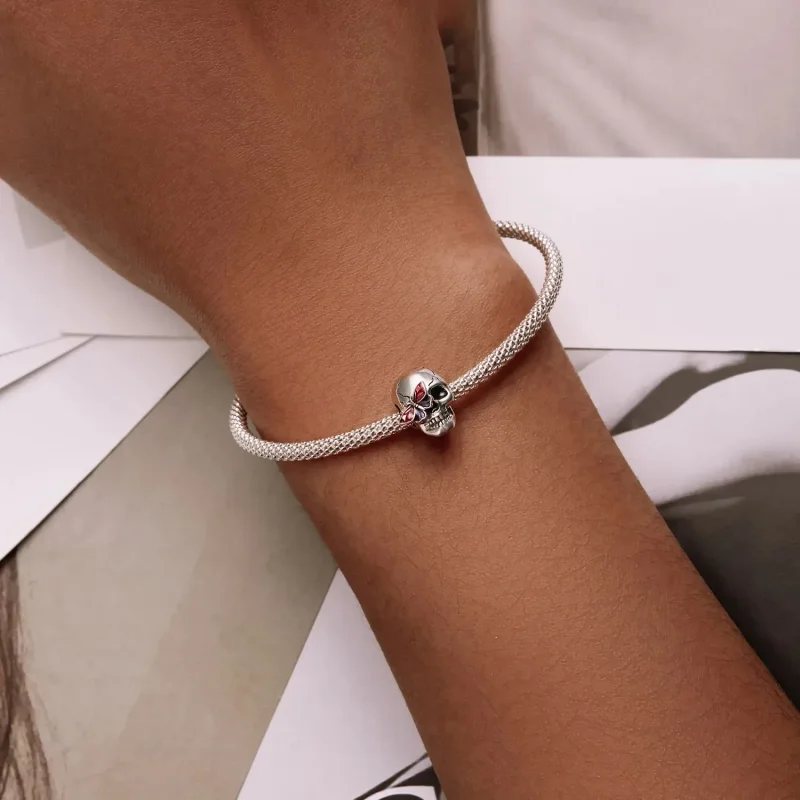 (zdjęcie do) Charms Typu Pandora Retro czaszka - SCC2232 - Wyświetl 6