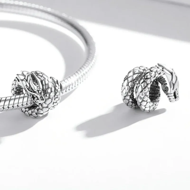 (zdjęcie do) Charms Typu Pandora Retro Panlong - BSC546 - Wyświetl 4