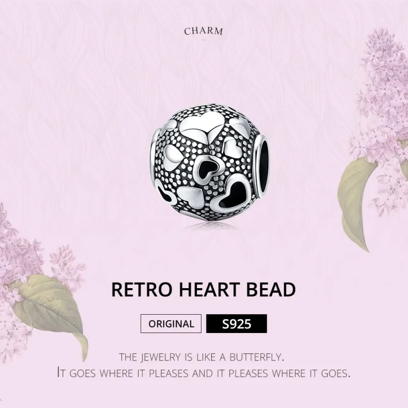 (zdjęcie do) Charms Typu Pandora Retro serce - SCC1451 - Wyświetl 6