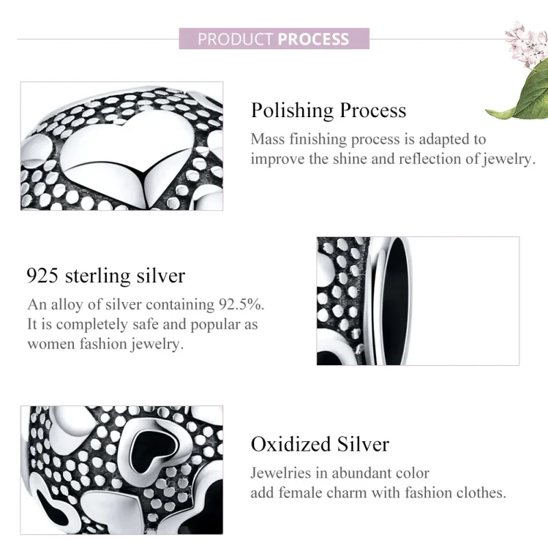 (zdjęcie do) Charms Typu Pandora Retro serce - SCC1451 - Wyświetl 8