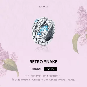 Charms Typu Pandora Retro Wąż - SCC1351