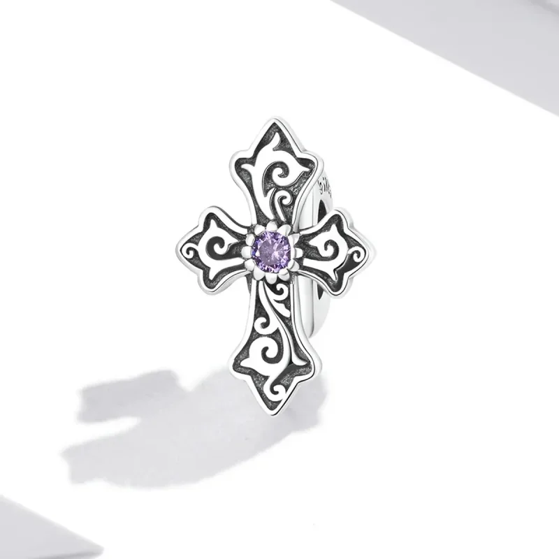 (zdjęcie do) Charms Typu Pandora Retro Wzór Krzyża - BSC583 - Wyświetl 2