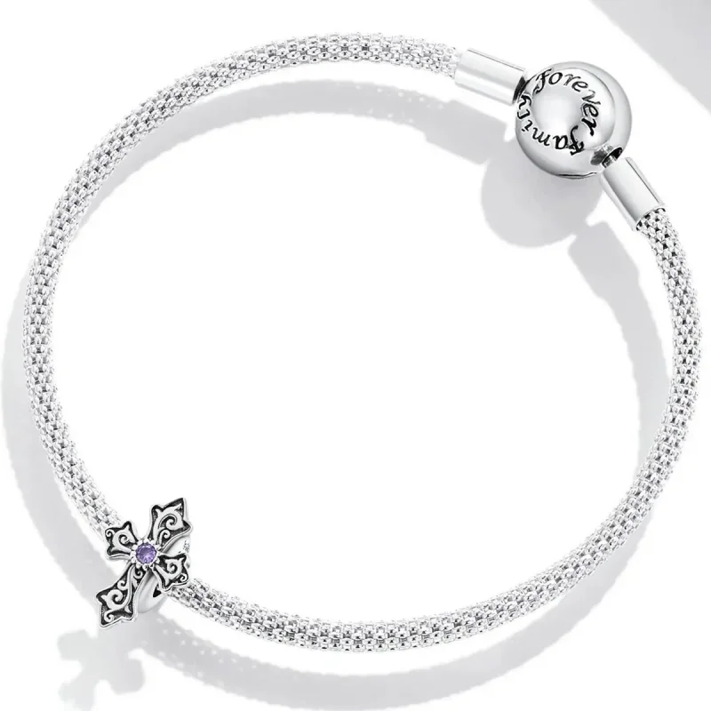 (zdjęcie do) Charms Typu Pandora Retro Wzór Krzyża - BSC583 - Wyświetl 3