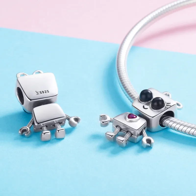 (zdjęcie do) Charms Typu Pandora Robot Didi - SCC885 - Wyświetl 4