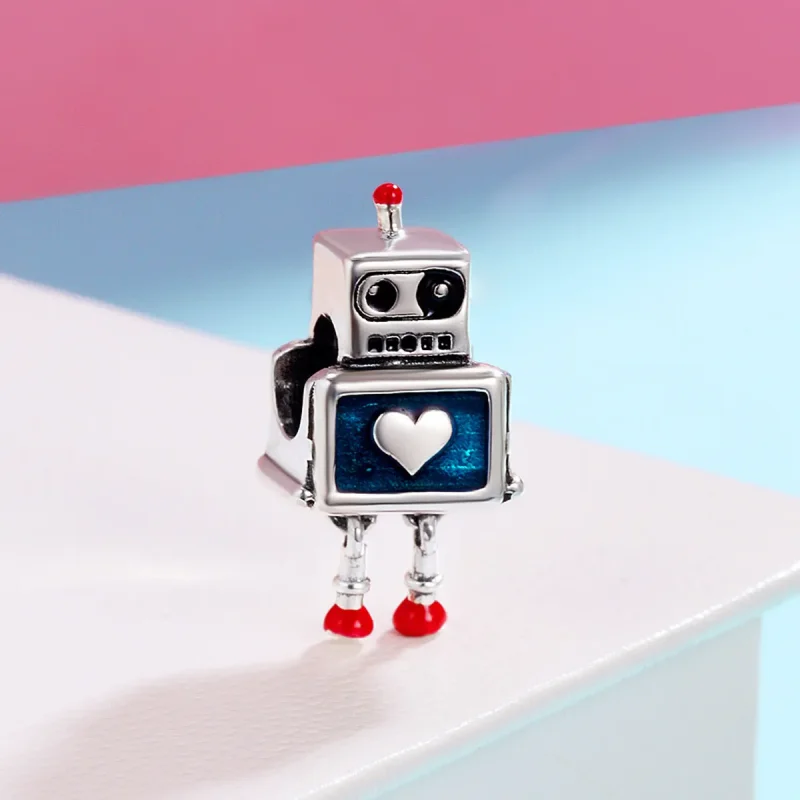 (zdjęcie do) Charms Typu Pandora Robot - SCC346 - Wyświetl 3