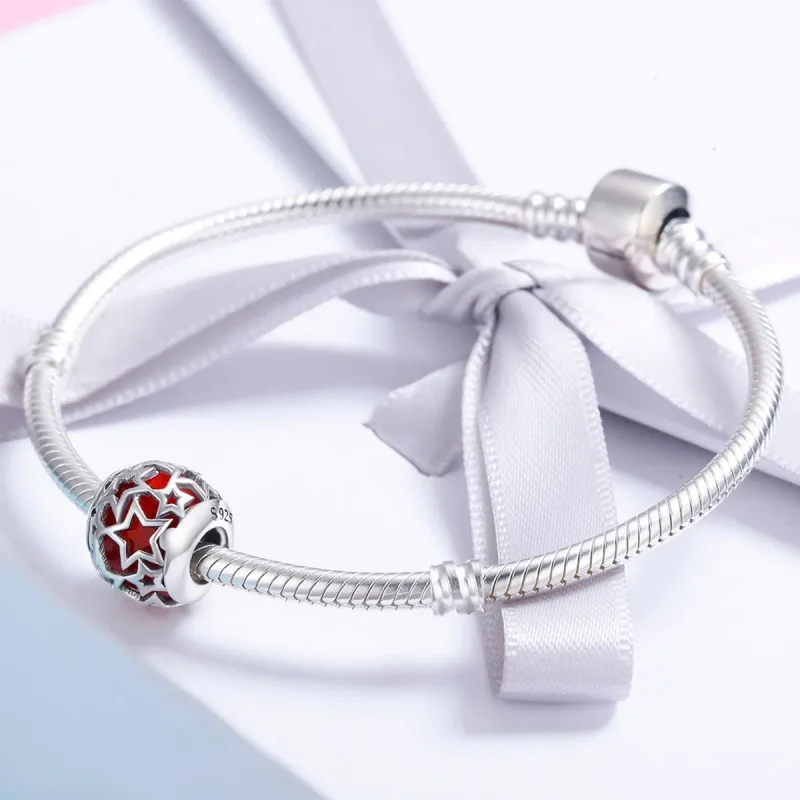 (zdjęcie do) Charms Typu Pandora Romantyczne Gwiazdy - SCC509 - Wyświetl 4