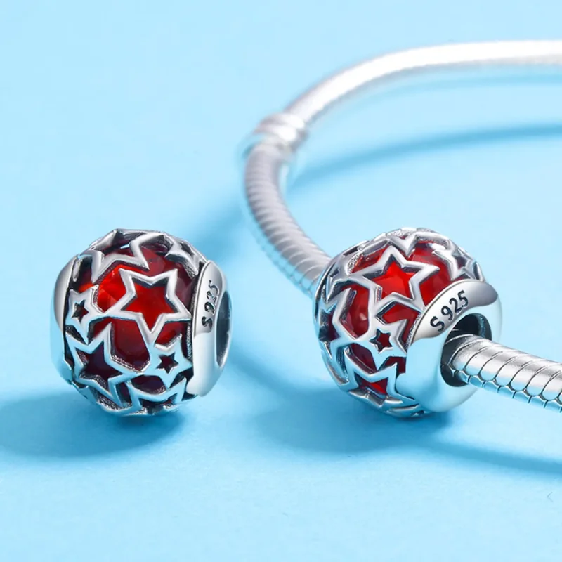 (zdjęcie do) Charms Typu Pandora Romantyczne Gwiazdy - SCC509 - Wyświetl 5
