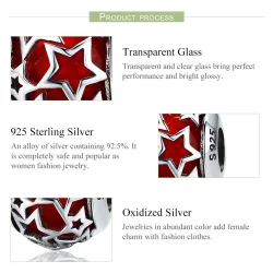 Charms Typu Pandora Romantyczne Gwiazdy - SCC509