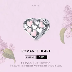 Charms Typu Pandora Romantyczne serce - SCC1423