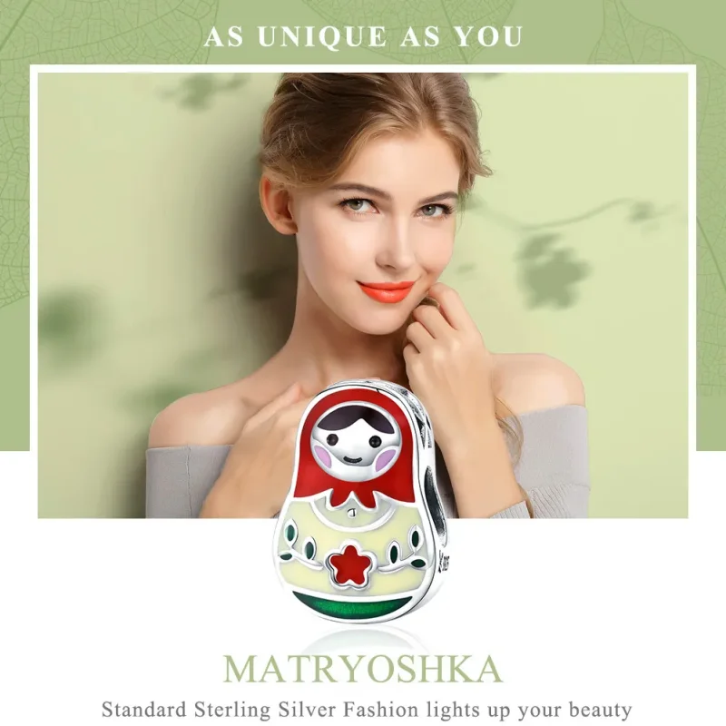 (zdjęcie do) Charms Typu Pandora Rosyjska lalka - SCC1086 - Wyświetl 2