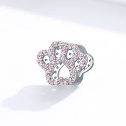 Charms Typu Pandora Różowa Łapa - BSC164
