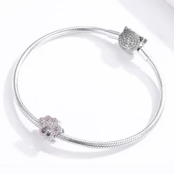 Charms Typu Pandora Różowa Łapa - BSC164