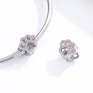 Charms Typu Pandora Różowa Łapa - BSC164