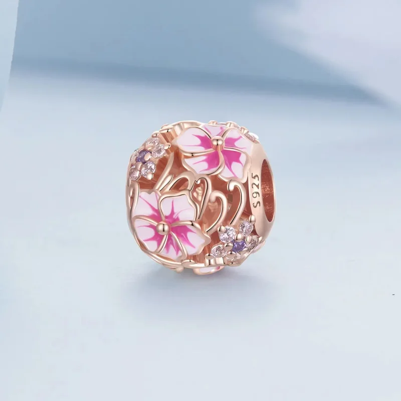(zdjęcie do) Charms Typu Pandora Różowa Sakura - BSC643 - Wyświetl 2
