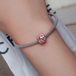 Charms Typu Pandora Różowa Sakura - BSC643