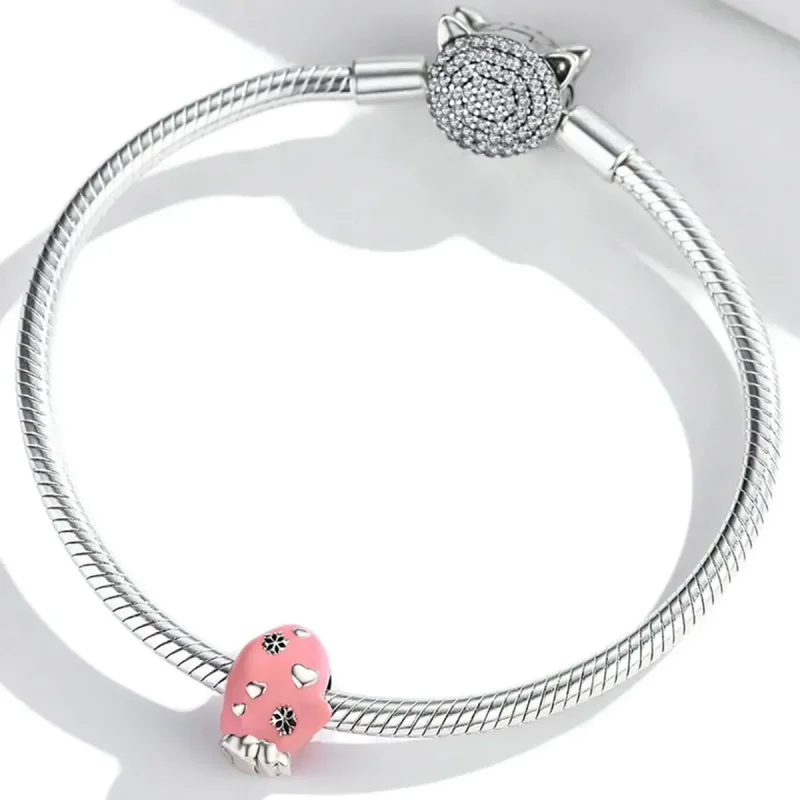 (zdjęcie do) Charms Typu Pandora Różowe Rękawiczki - SCC2001 - Wyświetl 3