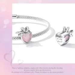 Charms Typu Pandora różowe serce - SCC2261