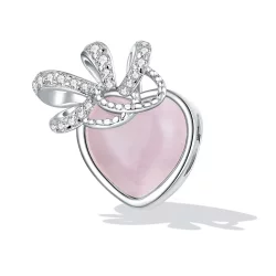 Charms Typu Pandora różowe serce - SCC2261