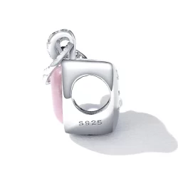 Charms Typu Pandora różowe serce - SCC2261