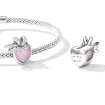 Charms Typu Pandora różowe serce - SCC2261