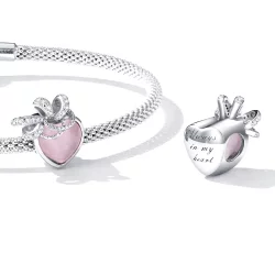 Charms Typu Pandora różowe serce - SCC2261