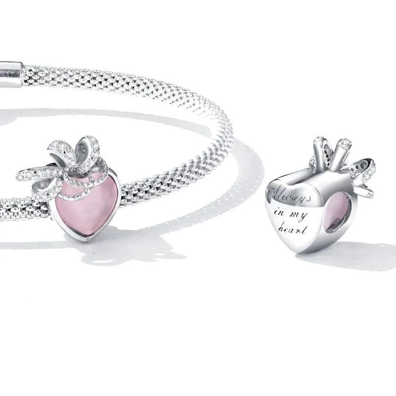 (zdjęcie do) Charms Typu Pandora różowe serce - SCC2261 - Wyświetl 5