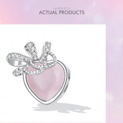 Charms Typu Pandora różowe serce - SCC2261
