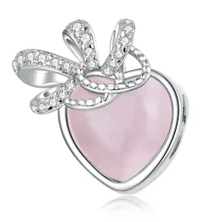 Charms Typu Pandora różowe serce - SCC2261