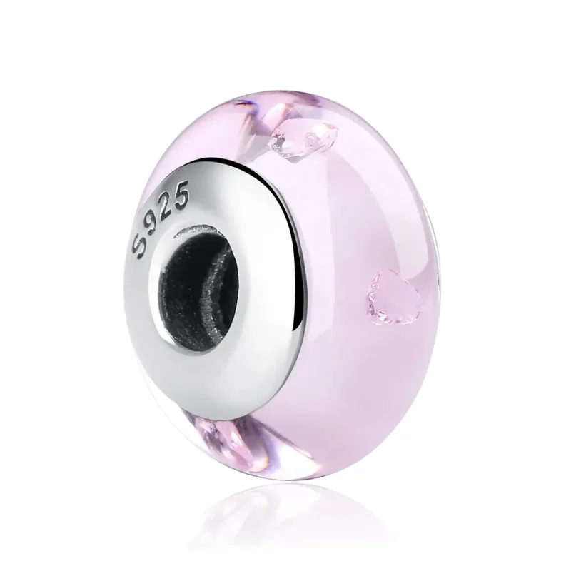 (zdjęcie do) Charms Typu Pandora Różowe szkło Murano - SCZ003 - Wyświetl 2