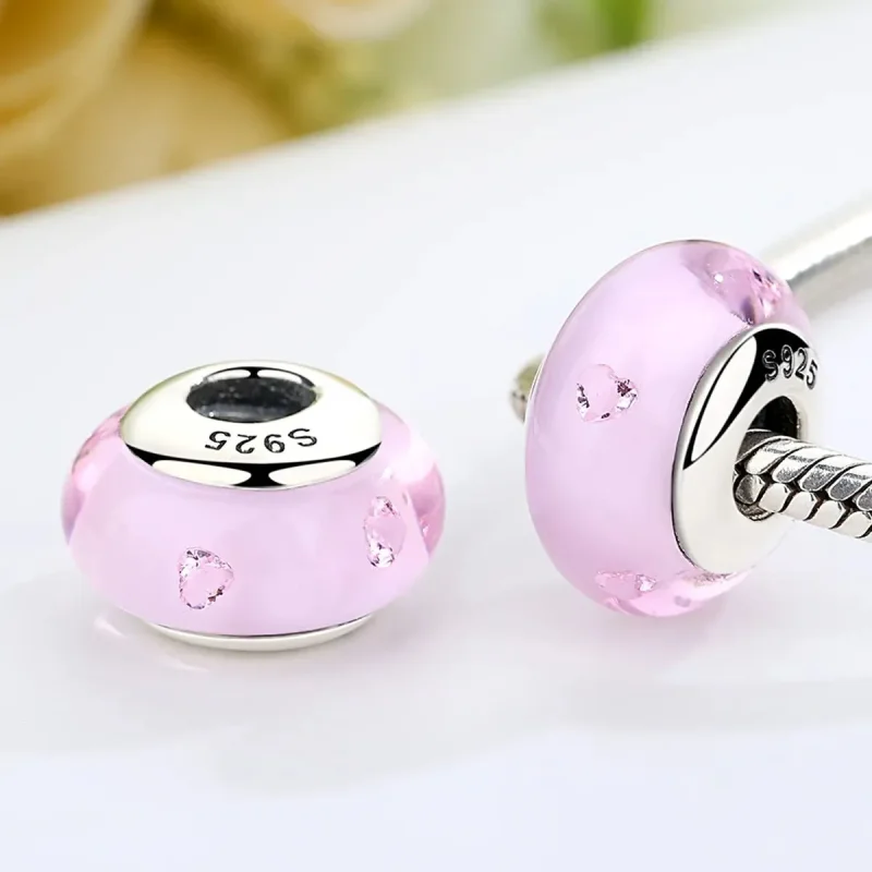 (zdjęcie do) Charms Typu Pandora Różowe szkło Murano - SCZ003 - Wyświetl 3
