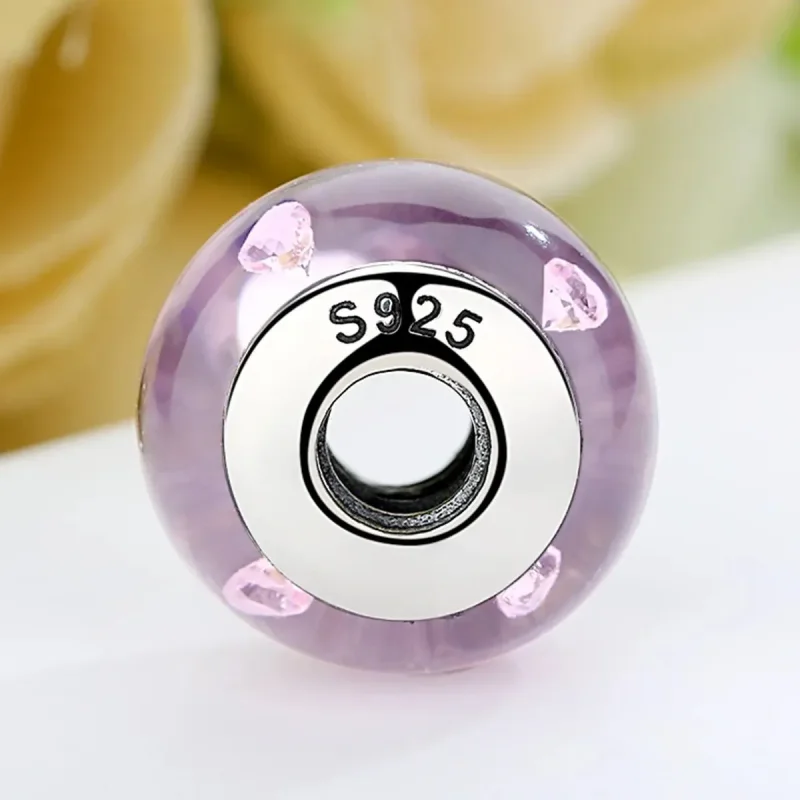 (zdjęcie do) Charms Typu Pandora Różowe szkło Murano - SCZ003 - Wyświetl 4